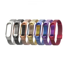 China CBXM306 Wave Design Stainless Steel Replacement Strap For Xiaomi Mi Band 3 manufacturer