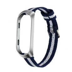 Chiny CBXM350 Custom Striped Nylon Nato Strap do Xiaomi Mi Band 3 2 producent