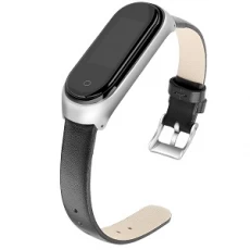 China CBXM421 Xiaomi Mi Band 3 4 Smart Watch Leather Strap manufacturer
