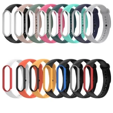 China CBXM562 Double Colors Replacement Silicone Wristband Bracelet Strap For Xiaomi Mi Band 5 manufacturer