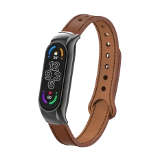China CBXM7-19 Trending Products Pols Watch Lederen Riem voor Xiaomi Mi Band 7 Smartwatch fabrikant