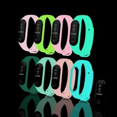 Chiny CMXM341 Xiaomi Band 3 Luminous Sport Kolorowy silikonowy pasek do zegarków producent