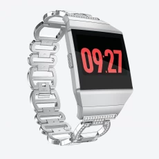 Chine Chic Design Fitbit ionique Bling Strass Bracelet en métal de remplacement fabricant