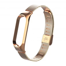 porcelana Correa de malla de acero inoxidable para reloj de pulsera para Xiaomi Mi Band 5 Miband 5 Correa de metal fabricante