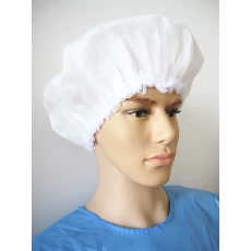 China Beautiful White Disposable Shower Cap with Lace manufacturer