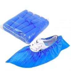 China Blue Waterproof Disposable PE Shoe Cover manufacturer