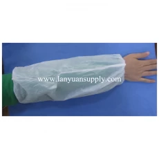 China Cheap Disposable PE Sleeve Cover in White Color manufacturer