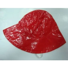 China Comfortable and Waterproof PVC Red Rain Hood manufacturer
