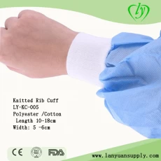 China Customized Surgical Gown Rib Knitted Cuffs manufacturer