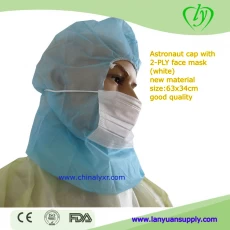 China Disposable Astronaut Cap Protective Hoods Cover with Mask manufacturer