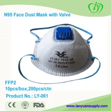 China Disposable FFP2 Dust Face Mask Respirator with Valve manufacturer
