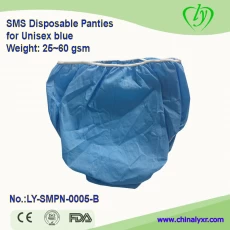 China Disposable L and Blue Disposable Pants for Unisex manufacturer
