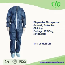 Китай Одноразовые микропористой Комбинезон, Защитная одежда производителя