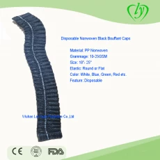 China Disposable Nonwoven Black Bouffant Caps manufacturer