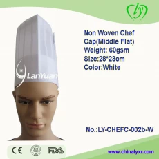 China Disposable Nonwoven Middlle-flat Chef Cap manufacturer