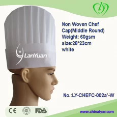 China Disposable Nonwoven Middlle-round Chef Cap manufacturer