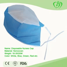 China Disposable PP Nonwoven Surgical Nurse Bouffant Cap with Ties manufacturer