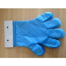 China Einweg-Polyäthylen-Handschuh mit Hängeloch Hersteller