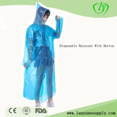 China Disposable Raincoat With Button Easy to carry manufacturer