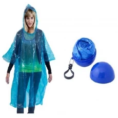 China Disposable Waterproof Poncho Packing With Football manufacturer