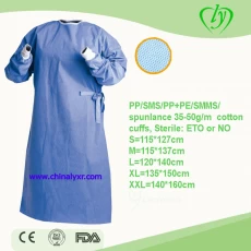 الصين ثوب جراحي المتاح SMS / SMMS غير المنسوجة ثوب جراحي الصانع