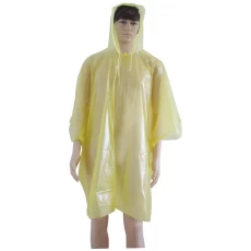China Fashionable Yellow Plastic Raincoat for Outdoor Activities manufacturer