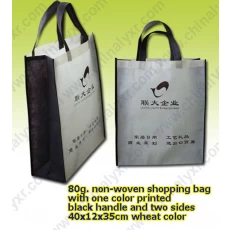 China Fold and Portable Shopper Bag with Two Black Handle manufacturer