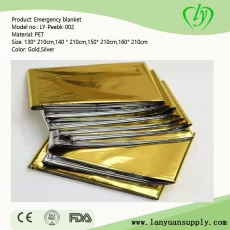China Gold Medical Rescue Outdoor First Aid Warm Emergency Blanket manufacturer