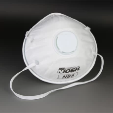 China Head Hang Style N95 Respirator with Valve in White manufacturer