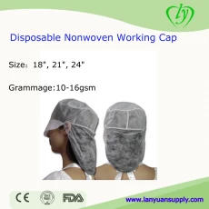 China High Quality Nonwoven Snood Cap with Peak manufacturer