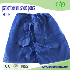 China Hospatial SMS Patient Exam Underwear Blue Short Pants manufacturer