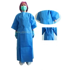 porcelana Vestido quirúrgico desechable para pacientes quirúrgicos con manga corta fabricante