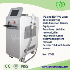 الصين IPL وND YAG ليزر الجلد تحسين متعددة الوظائف معدات التجميل الصانع
