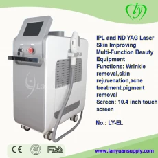 China IPL and ND YAG Laser Skin Improving Multi-Function Beauty Equipment manufacturer