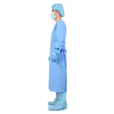 China LY Disposable SMS SMMS Surgical Gowns with Knitted Cuffs manufacturer