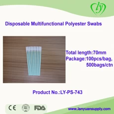 porcelana LY-PS-743 médicos desechables hisopos Dentales / poliéster hisopos fabricante