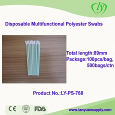 porcelana LY-PS-768 médicos desechables hisopos Dentales / poliéster hisopos fabricante
