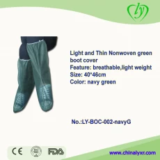 China Light and Thin Nonwoven Navy Green Boot Cover manufacturer