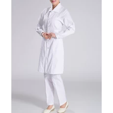 China Long Sleeve Lapel Medical Gown for Hospital Nurse manufacturer