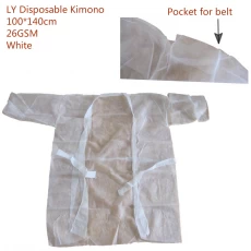 China Ly Disposable Nonwoven Kimono for Beauty Salon and SPA manufacturer