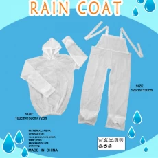 China New Type White Translucent Split Rain Gear manufacturer