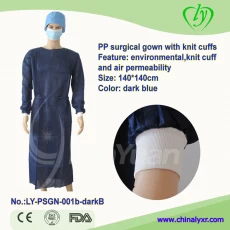 China PP Surgical Gown with Knit Cuffs manufacturer