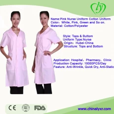 Chine Uniforme d'infirmière en coton rose fabricant