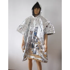 China Silver PE Emergency Poncho With Hood manufacturer