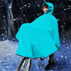 China Thick and Portable Rain Wear for Bike in Blue manufacturer