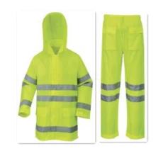 China Triangle Mesh Yellow Rain Suit With Effective Tape manufacturer