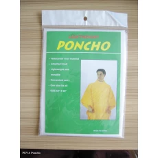 China Waterproof White PEVA Rain Poncho Hoodie manufacturer
