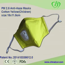 Chine Masque de visage de coton anti-pollution réutilisable jaune fabricant