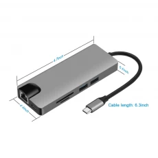 Cina E-Sun Multiport 9 in 1 USB C Hub Adapter for laptop produttore
