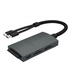 porcelana Adaptador de acoplamiento de concentrador E-Sun Mini DP USB3.0 8 en 1 a CF6.0, SATA3.0 y 1.4 UHD para Surface Pro fabricante